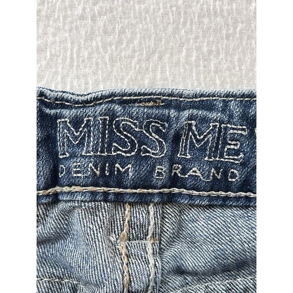 Miss Me Jeans 26 Irene Straight Low Rise Flap Pocket Blue Denim - Picture 12 of 16